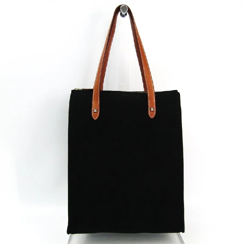 Hermes Black Canvas Cabas Mira Tote (SHA11421)