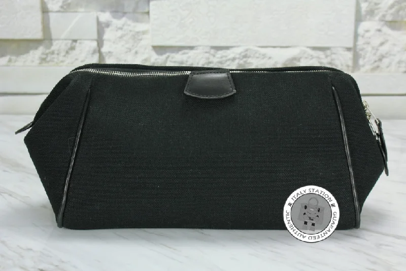 Hermes Bombay Black / CK89 Canvas Mini Clutch Phw