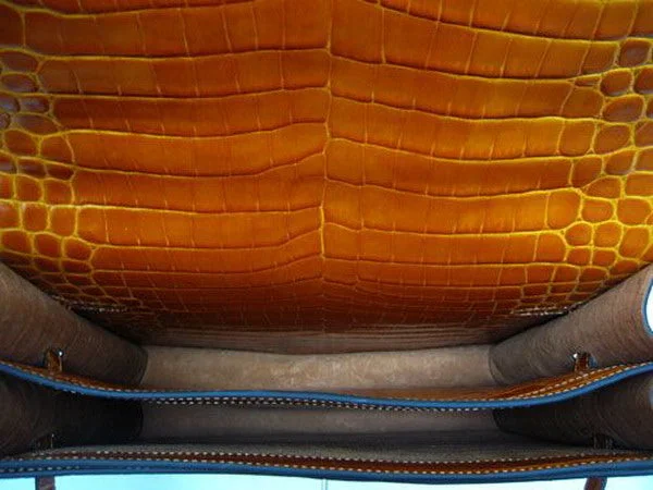 Hermes Briefcases H1053 Unisex Briefcase Orange Handbag