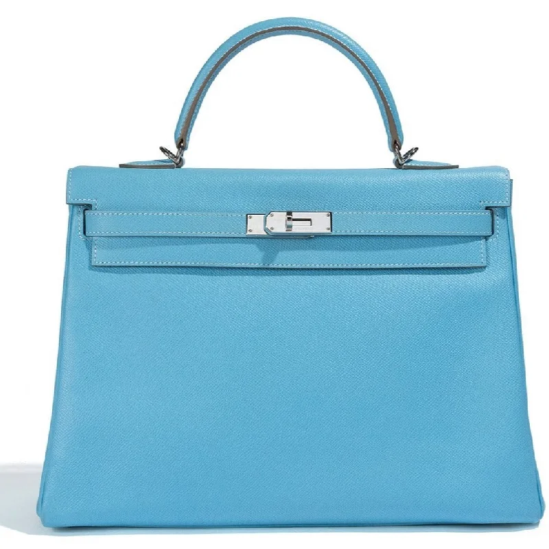 Kelly 35 Celeste Blue Epsom Leather PHW