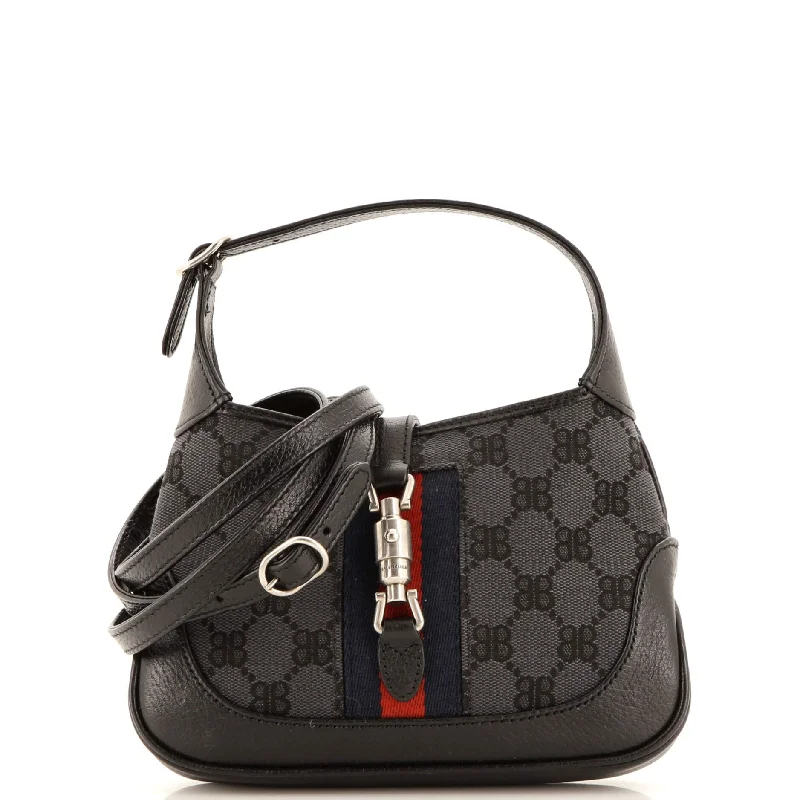 x Gucci The Hacker Project Jackie 1961 Hobo BB Coated Canvas Mini