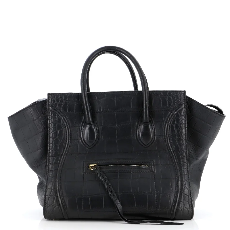 Phantom Bag Crocodile Embossed Leather Medium