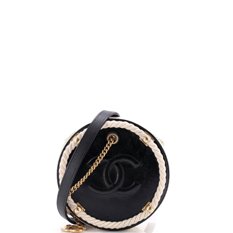 En Vogue Round Bag Crumpled Calfskin Small