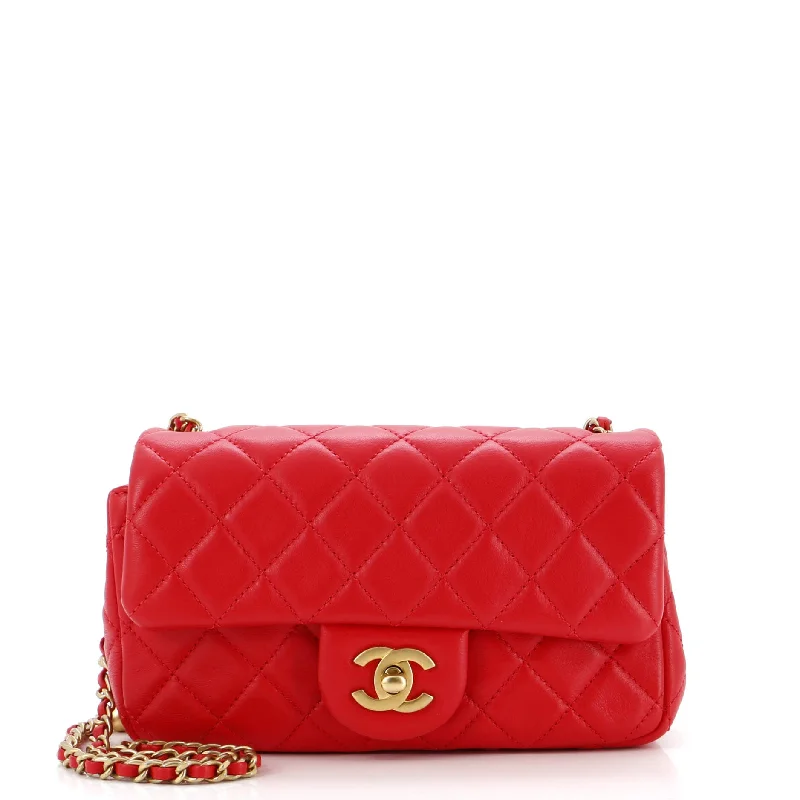 Pearl Crush Flap Bag Quilted Lambskin Mini