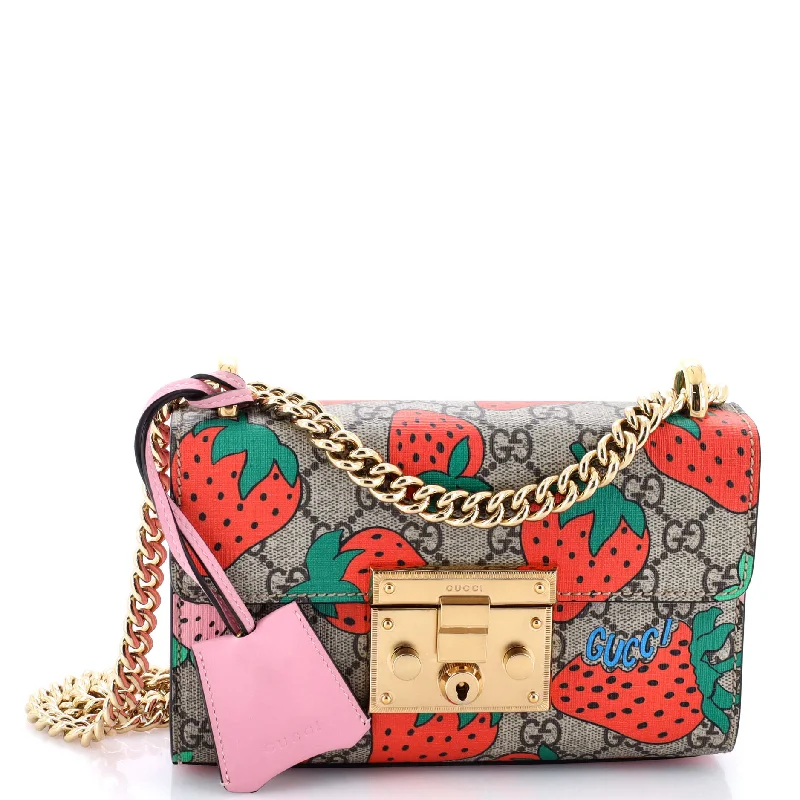 Padlock Shoulder Bag Printed GG Coated Canvas Small