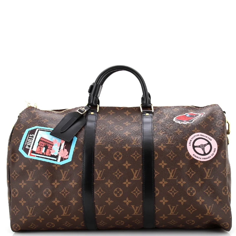 Keepall Bandouliere Bag Limited Edition World Tour Monogram Canvas 50