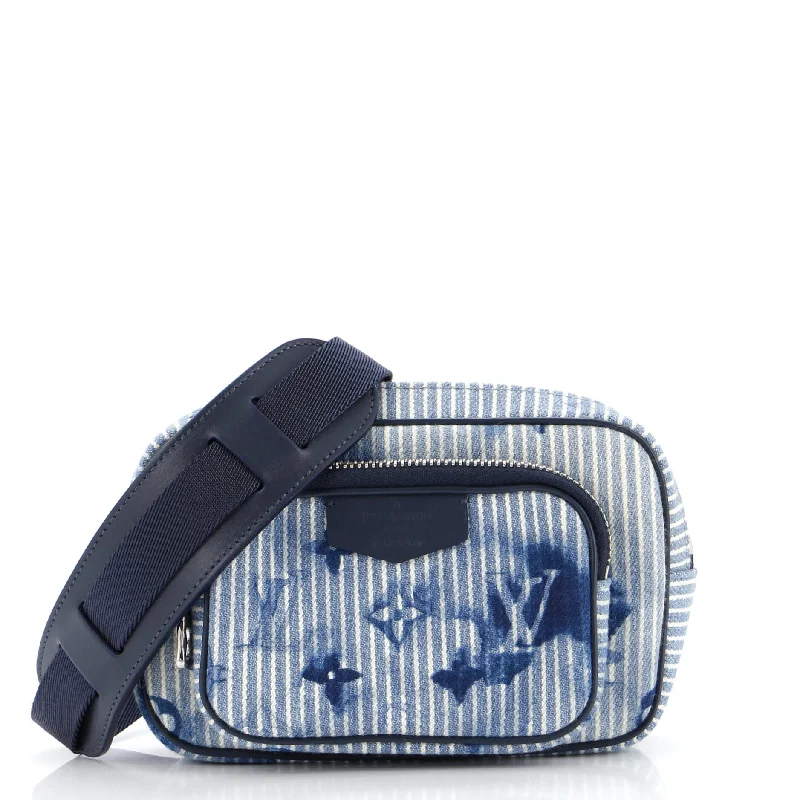 Outdoor Pouch Limited Edition Monogram Watercolor Stripes Denim