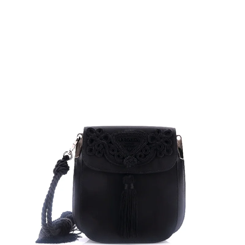 Margit Shoulder Bag Embroidered Tessuto Small